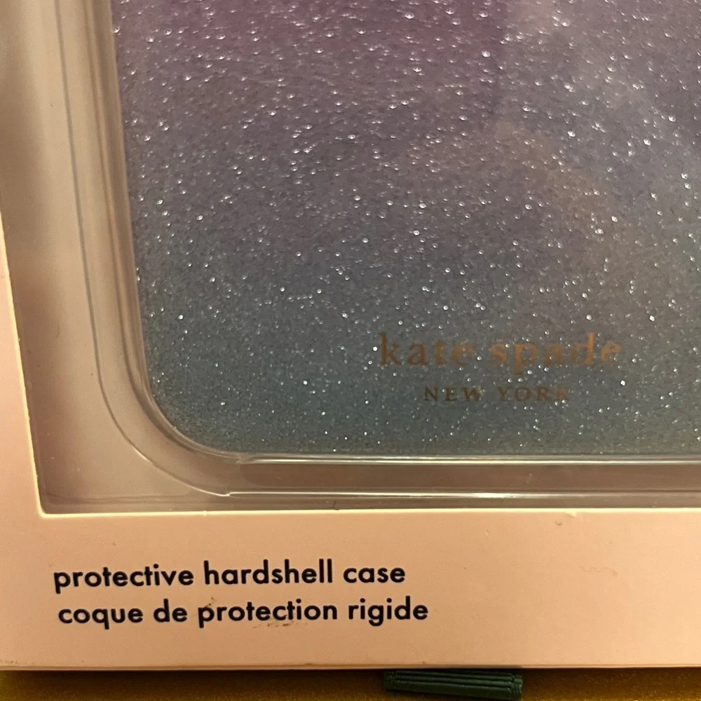 New in Box Kate Spade Sparkle Gradient iPhone Case - Pink and Purple